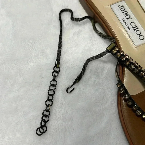 Jimmy Choo SZ 9 Brown tiger eye sandals - Picture 8 of 9